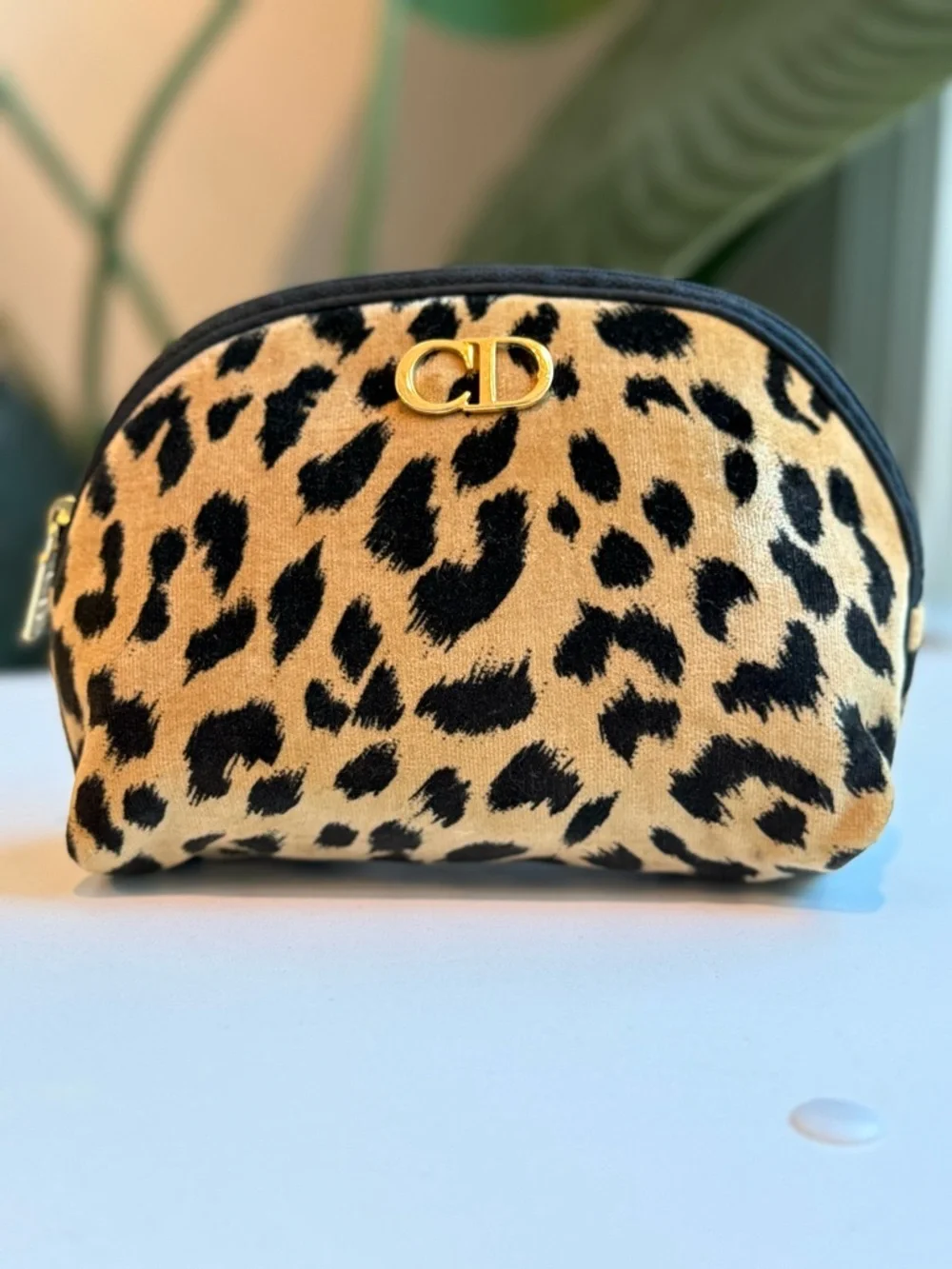 Christian Dior ‘Leopard Velvet Pouch’